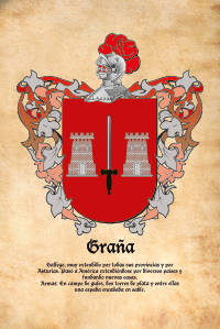 Escudo heráldico del apellido GRAÑA