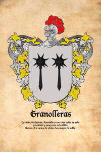 Escudo heráldico del apellido GRANOLLERAS