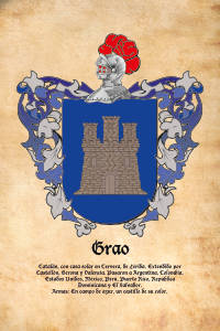 Escudo heráldico del apellido Grao