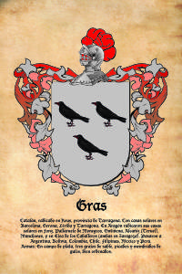 Escudo heráldico del apellido GRAS