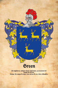 Escudo heráldico del apellido GREEN