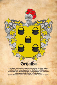 Escudo heráldico del apellido GRIJALBA