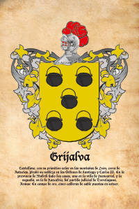 Escudo heráldico del apellido GRIJALVA
