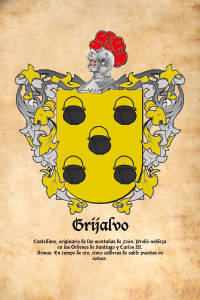Escudo heráldico del apellido GRIJALVO