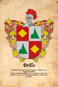 Escudo heráldico del apellido GRILLO