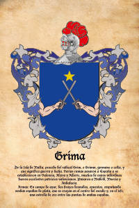 Escudo heráldico del apellido GRIMA