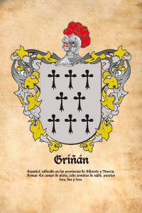 Escudo heráldico del apellido GRIÑAN