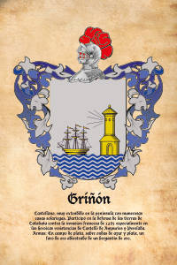 Escudo heráldico del apellido GRIÑON