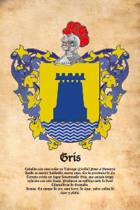 Escudo heráldico del apellido GRIS