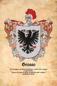Escudo heráldico del apellido GROSSO