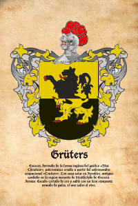 Escudo heráldico del apellido GRÜTERS