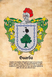 Escudo heráldico del apellido GUARDA