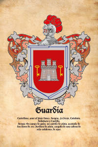 Escudo heráldico del apellido GUARDIA