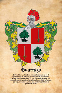 Escudo heráldico del apellido GUARNIZO