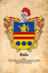 Escudo heráldico del apellido GUDE