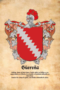 Escudo heráldico del apellido GUEREÑA