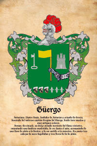 Escudo heráldico del apellido GUERGO