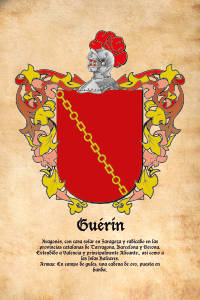 Escudo heráldico del apellido Guerín