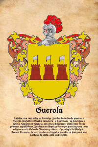Escudo heráldico del apellido GUEROLA