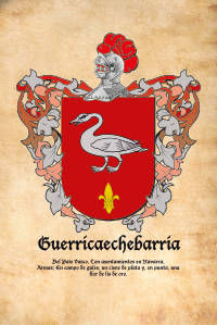 Escudo heráldico del apellido GUERRICAECHEBARRIA