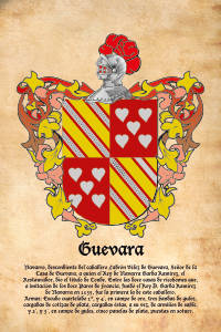 Escudo heráldico del apellido GUEVARA