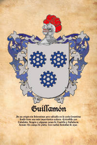 Escudo heráldico del apellido GUILLAMON
