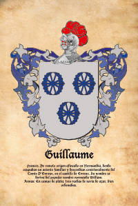 Escudo heráldico del apellido GUILLAUME