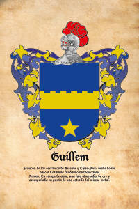Escudo heráldico del apellido GUILLEM