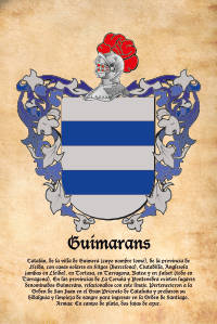 Escudo heráldico del apellido GUIMARANS