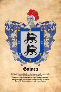 Escudo heráldico del apellido GUINEA
