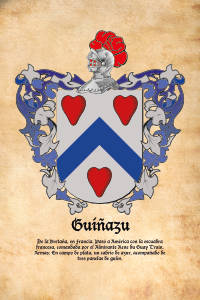Escudo heráldico del apellido GUIÑAZU