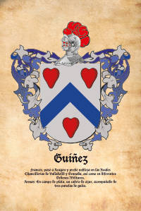 Escudo heráldico del apellido GUIÑEZ