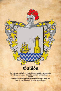 Escudo heráldico del apellido GUIÑÓN