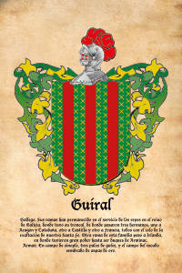 Escudo heráldico del apellido GUIRAL