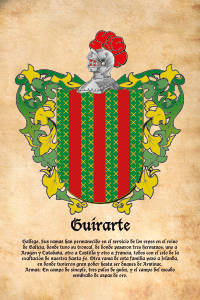 Escudo heráldico del apellido GUIRARTE