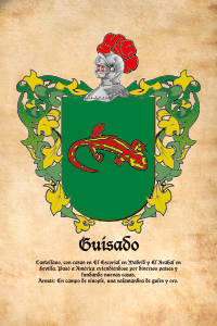 Escudo heráldico del apellido GUISADO