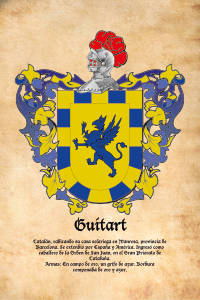 Escudo heráldico del apellido GUITART