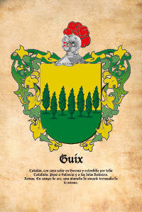 Escudo heráldico del apellido Guix