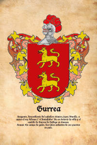 Escudo heráldico del apellido GURREA