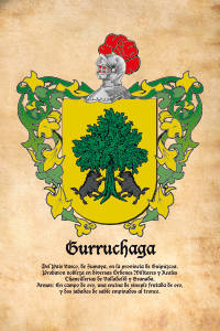 Escudo heráldico del apellido GURRUCHAGA