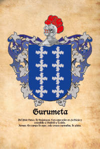 Escudo heráldico del apellido GURUMETA