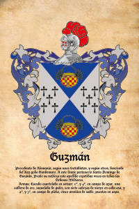 Escudo heráldico del apellido GUZMAN