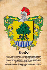 Escudo heráldico del apellido HAEDO
