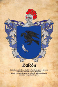 Escudo heráldico del apellido HALCON