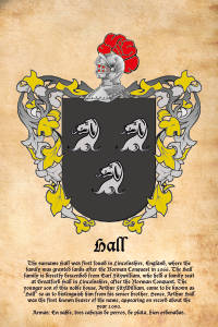 Escudo heráldico del apellido HALL
