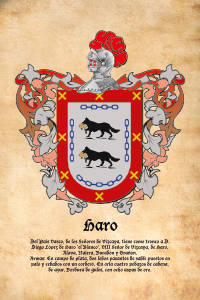 Escudo heráldico del apellido HARO