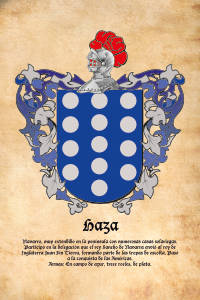 Escudo heráldico del apellido HAZA