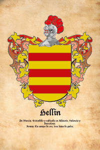 Escudo heráldico del apellido HELLIN