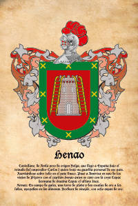Escudo heráldico del apellido HENAO