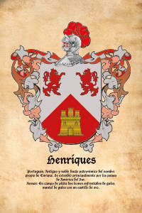 Escudo heráldico del apellido HENRIQUES